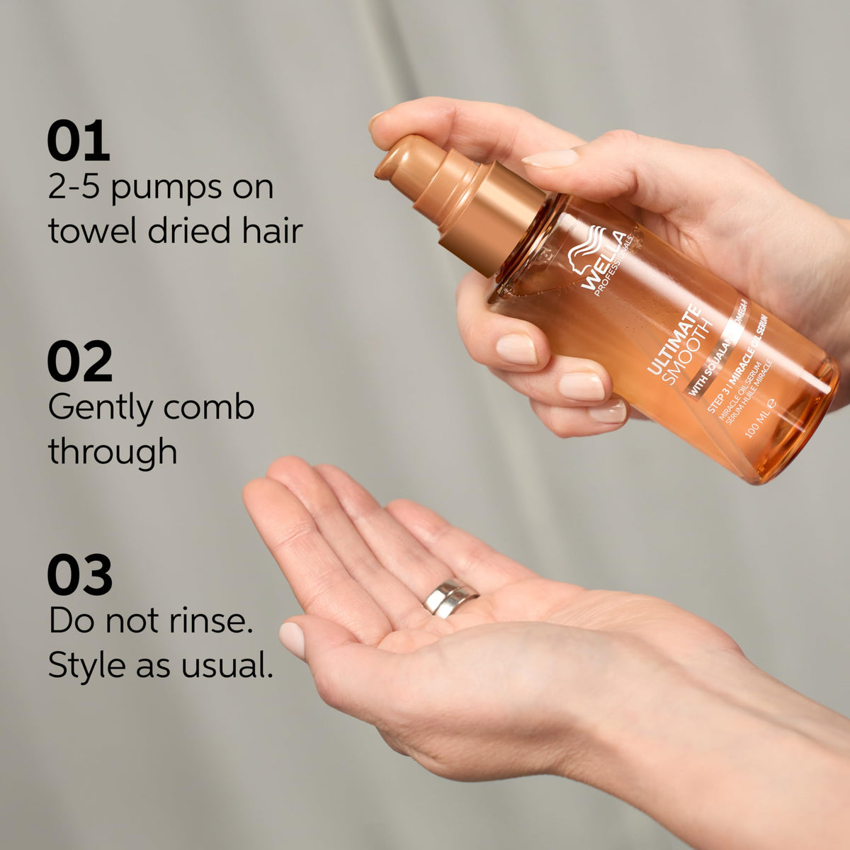 Wella Professionals ULTIMATE SMOOTH Miracle Oil Serum for Dry, Dull & Frizzy Hair | With Squalane & Omega 9 | 1 Fl Oz