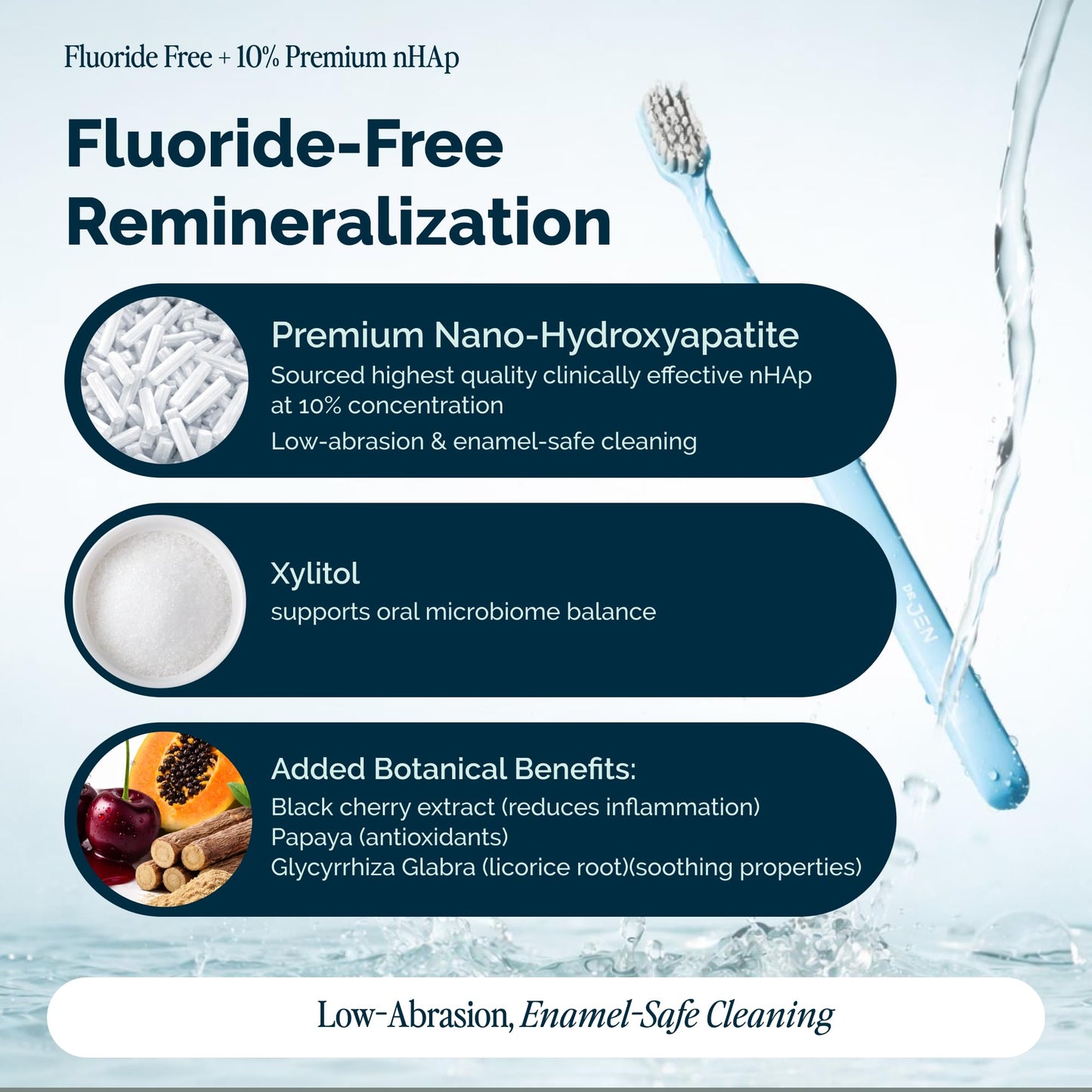 Dr. Jen Fluoride Free Toothpaste with 10% Premium Nano Hydroxyapatite