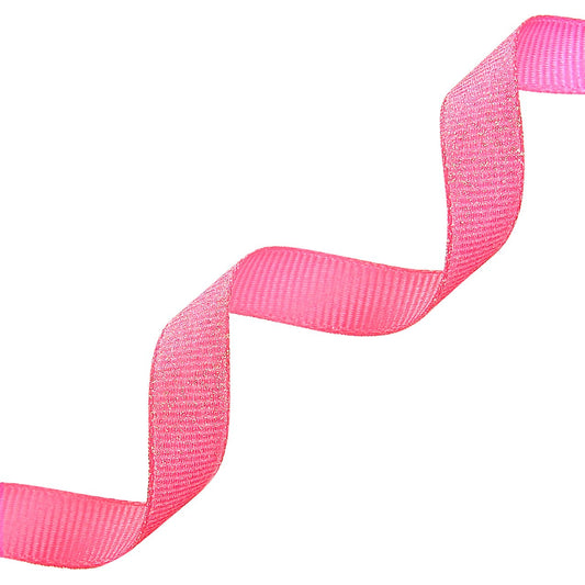 Morex Ribbon Dazzle Glitter Grosgrain Ribbon, 3/8-Inch by 20-Yard, Hot Pink (99002/20-156)