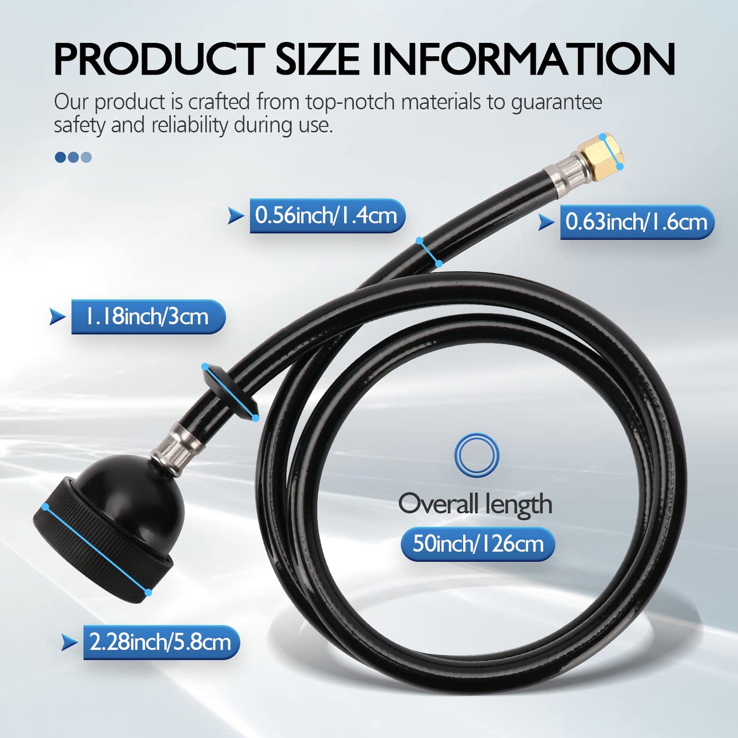 LukLoy UPC Certified Salon Shampoo Bowl Sprayer Head with Black Rubber Hose, Professional Salon Sink Replacement Part for Salon Barber Shop Spa, 1/4" Thread