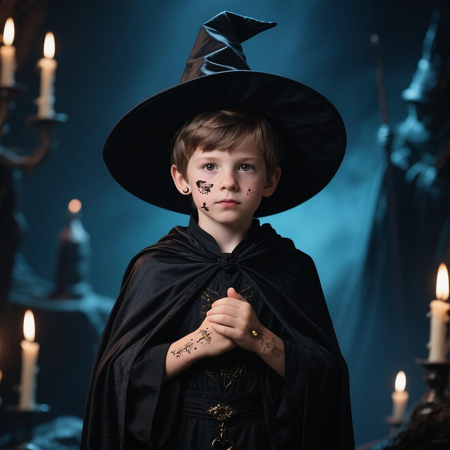 Black Wings Dragon Temporary Tattoos - 200+ Dragon Birthday Party Decorations Favors Supplies Dark Mysterious Ancient Animals Tattoo Stickers for Kids Boys Girls Dragons Goodie Bags Fillers Gifts