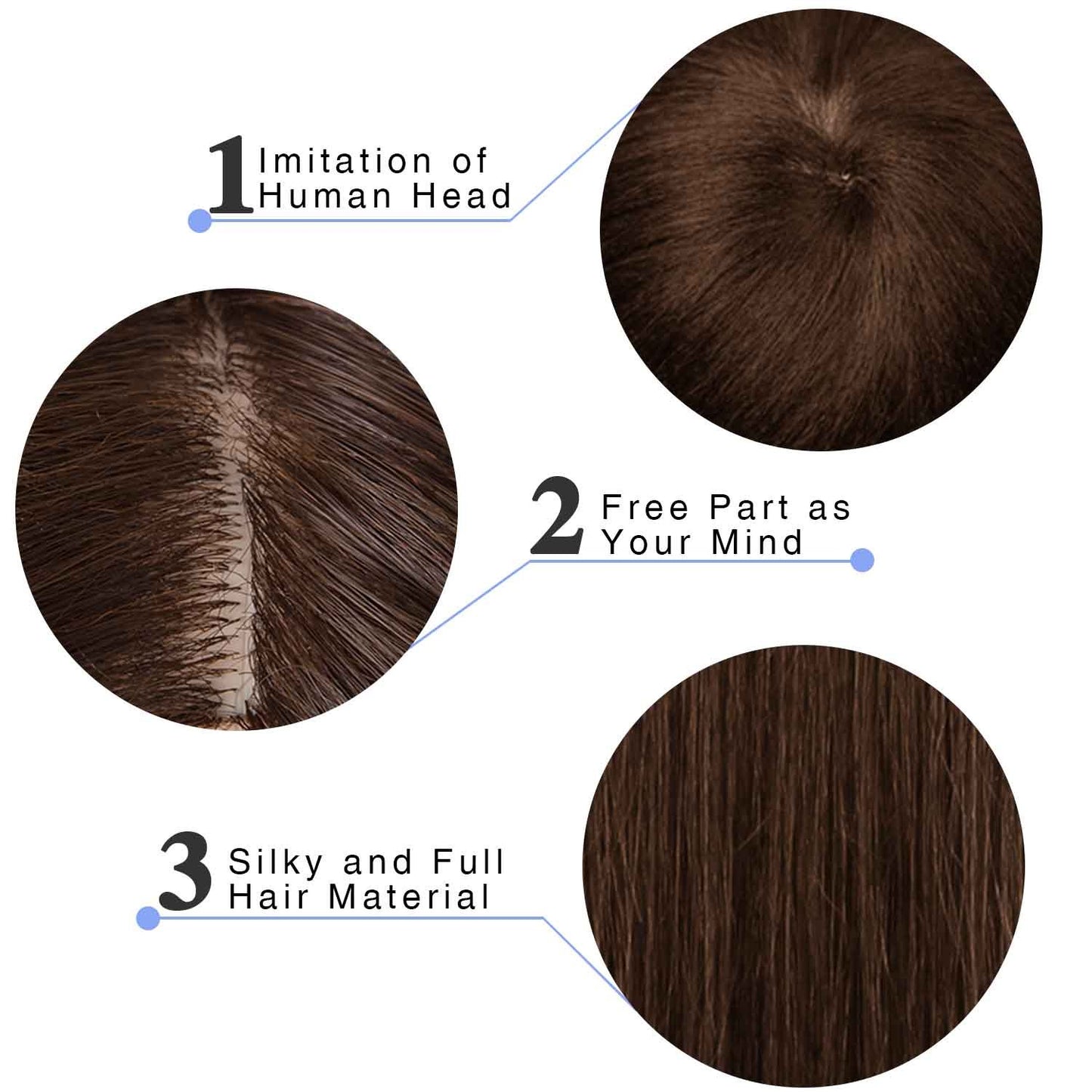 26"-28" Long Hair Mannequin Head with 60% Real Hair, Hairdresser Practice Training Head Cosmetology Manikin Doll Head with 9 Tools and Clamp - #4 Brown, Makeup On