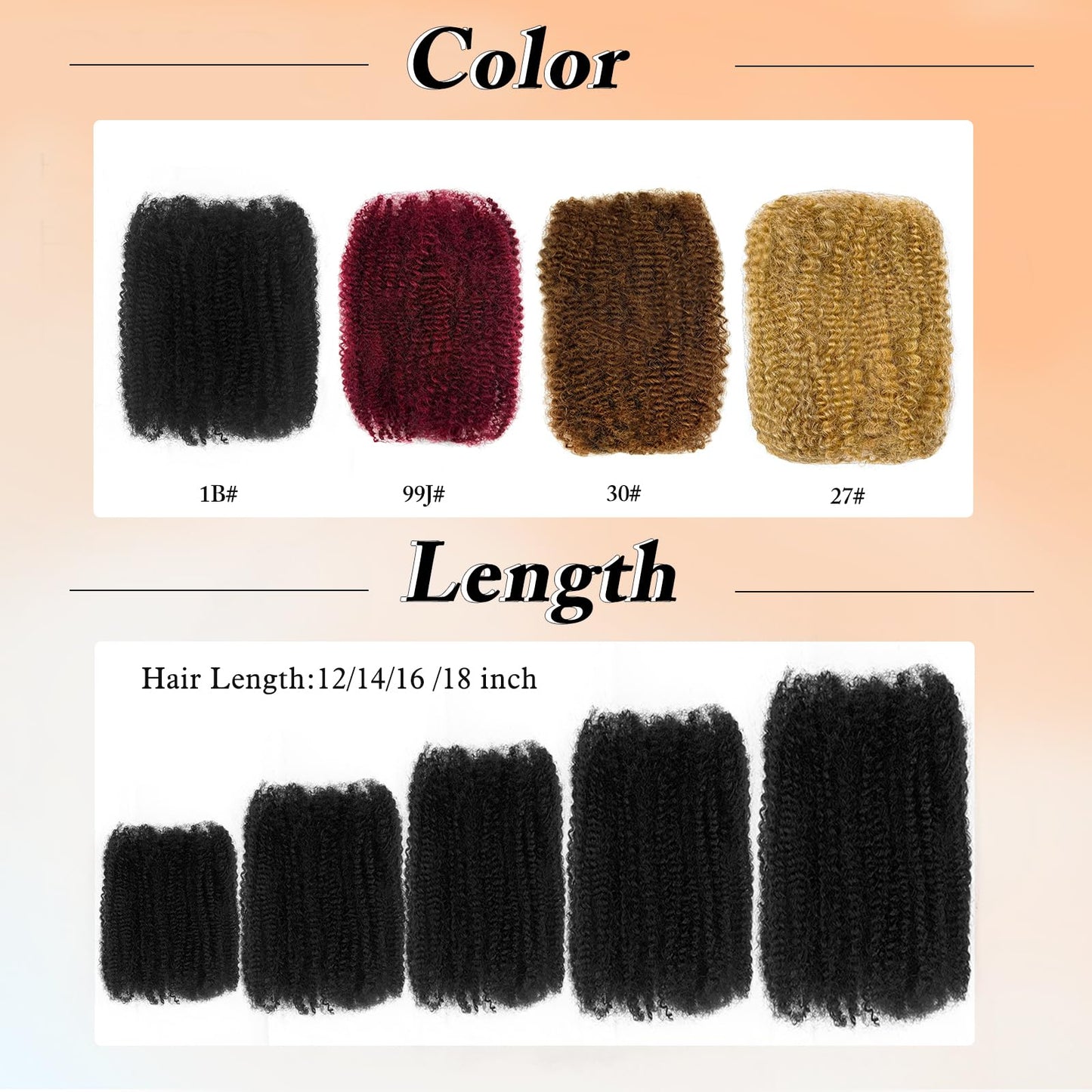 12inch Afro Kinkys Bulk Human Hair For Twist 2 Bundles Afro Kinky-Curly Human Hair Bulk For Twist Dreadlocks Extensions Repair Locs Natural Black (2 Bundles, 12 inch 1B)