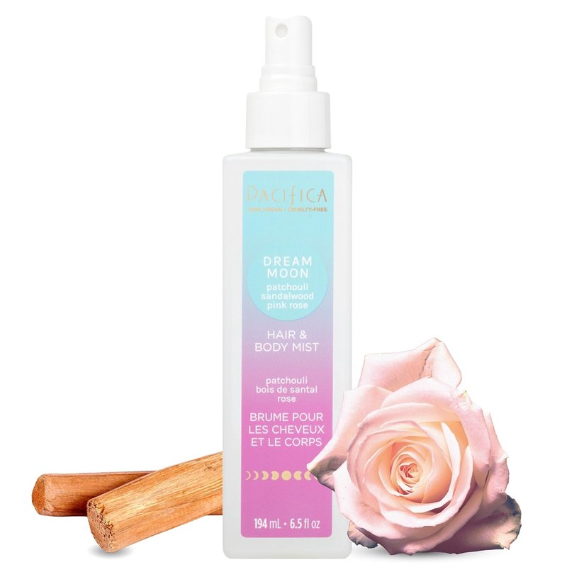 Pacifica Hair Perfume & Body Fragrance Mist - Dream Moon Scent with Vanilla, Almond & Spices | Alcohol-Free, Vegan, 6.5 oz