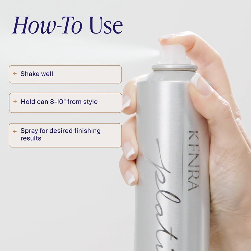 Kenra Professional Platinum Working Spray 14 50% | Flexible Hold Hairspray | Fast-Drying, Non-Sticky | Creates Volume & Texture | Leaves Hair With Frizz-Free Shine | All Hair Types | 10 oz