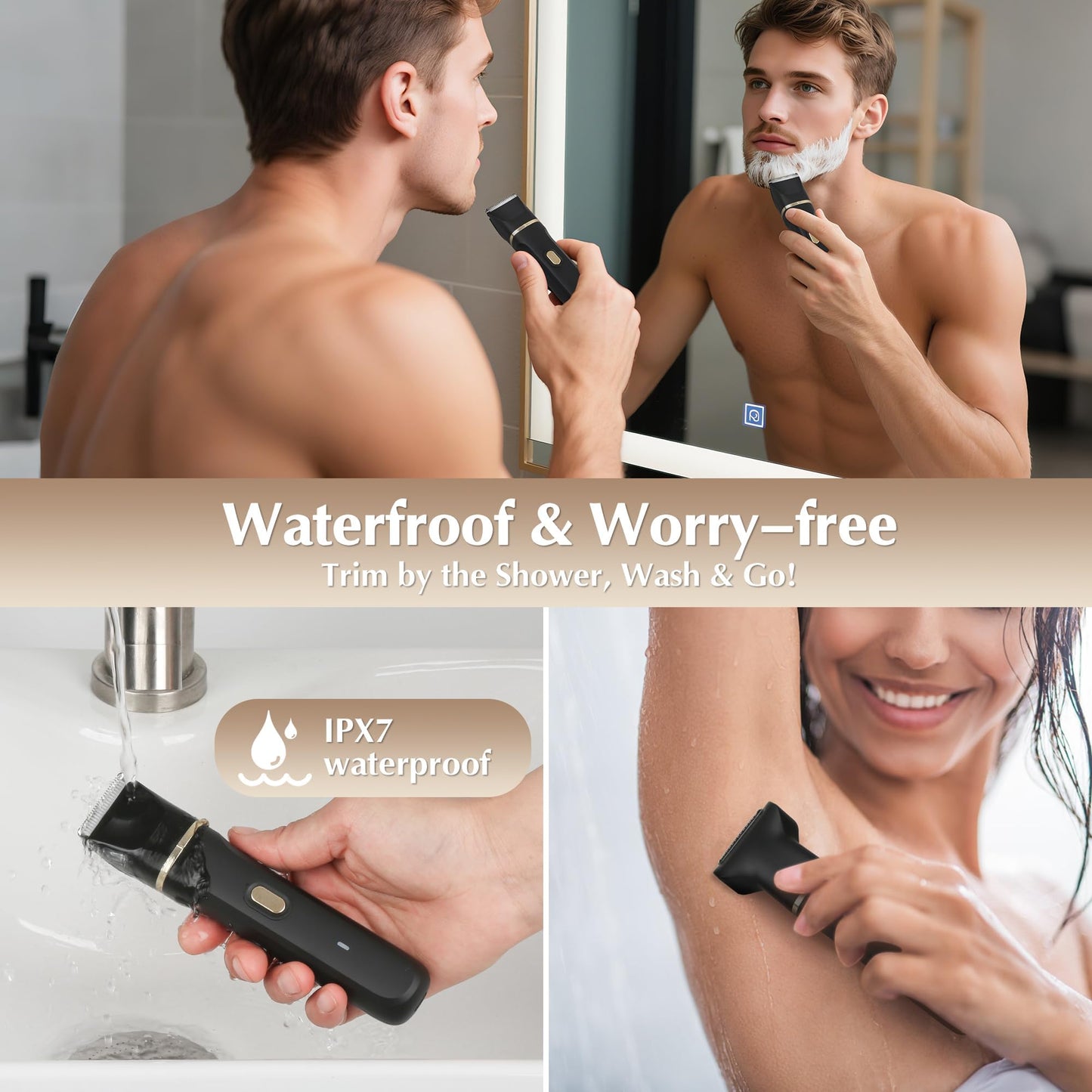 Eilveey Bikini Trimmer Electric Facial Hair Remover for Women Waterproof