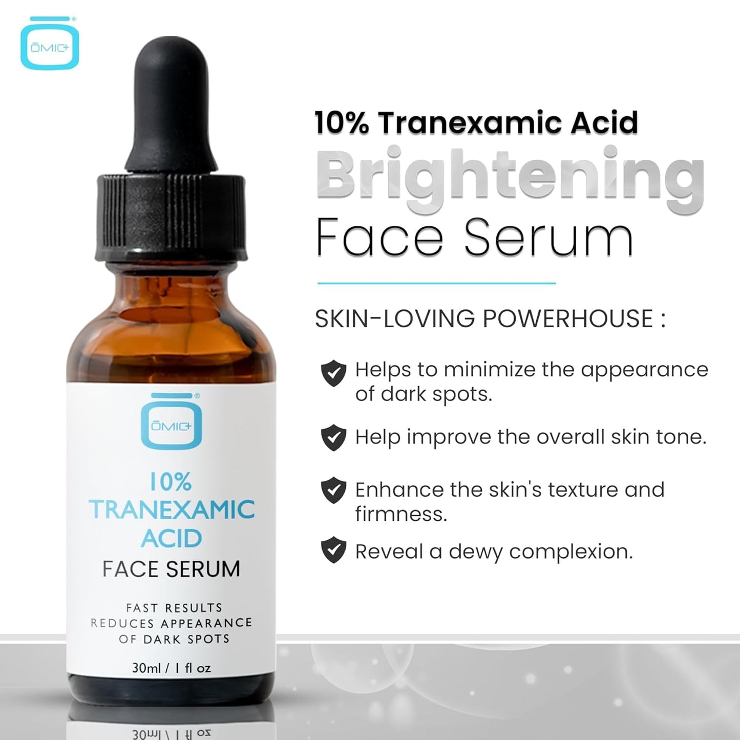 Tranexamic Acid Serum for Face - Skin Brightening Formula with Hyaluronic Acid | 1 fl oz / 30ml