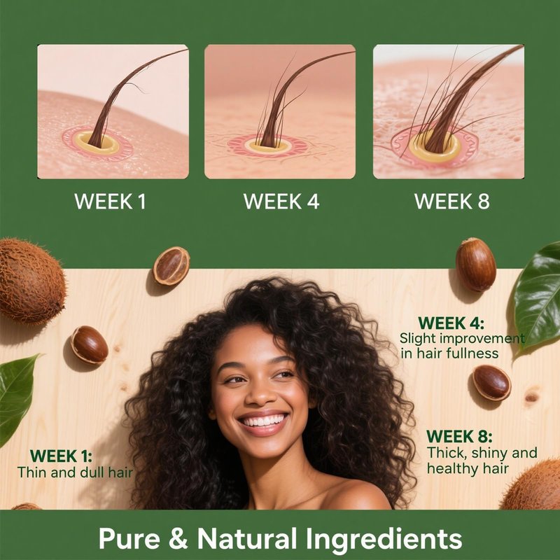 Minnah Hair Growth Oil, Extra Strength Rosemary Fenugreek Castor Oil, Natural Herbal Scalps Hair Care, Aceite de Romero para el Cabello (1 PCS)