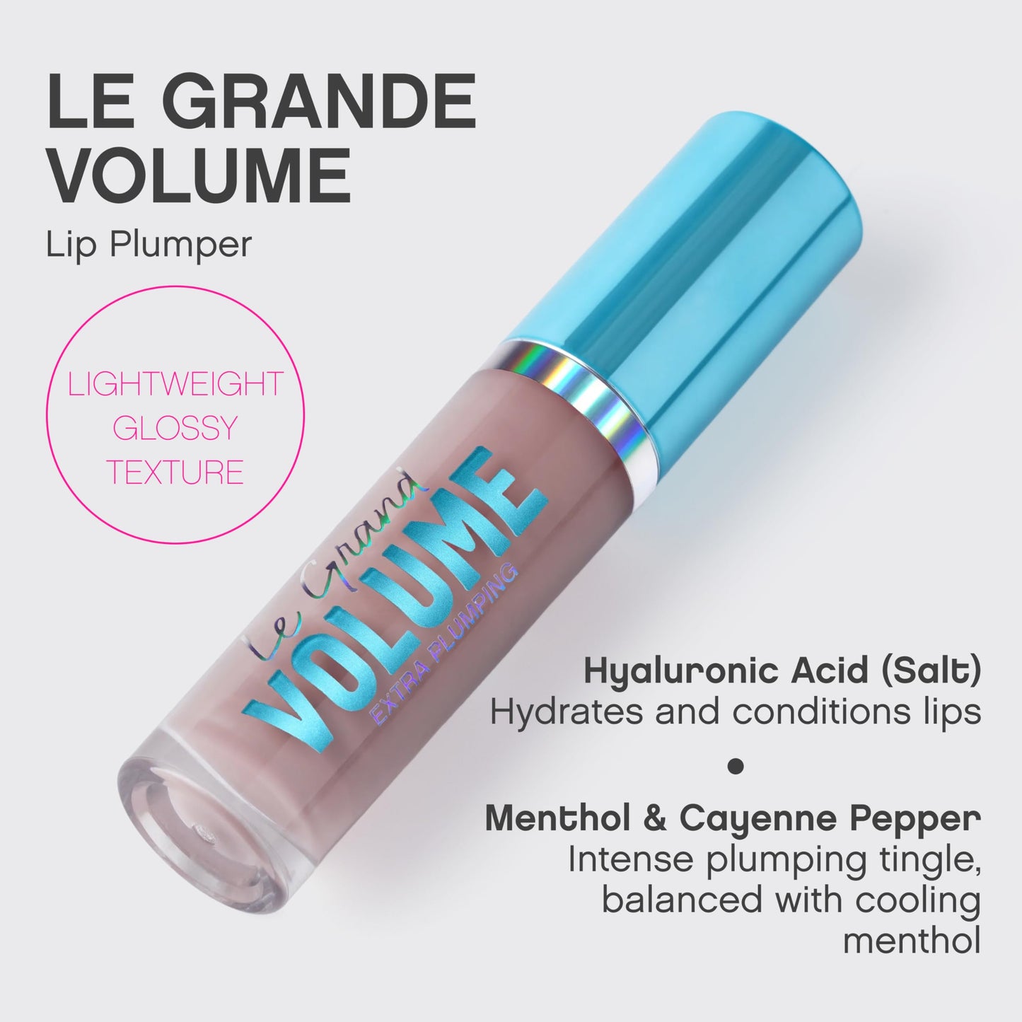 Vivienne Sabó Le Grand Volume Plumping Lip Gloss – Hyaluronic Acid Moisturizing Lip Gel, Cayenne Pepper + Menthol Cooling Tingle, High-Shine Non-Sticky Finish, Cruelty-Free, Shade Chablis, 3 ml