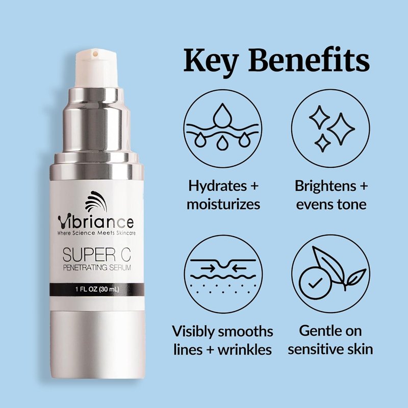Vibriance Super C Serum - All-in-One Anti-Aging Vitamin Formula for Mature Skin | Hydrates, Firms & Smooths, 1 fl oz