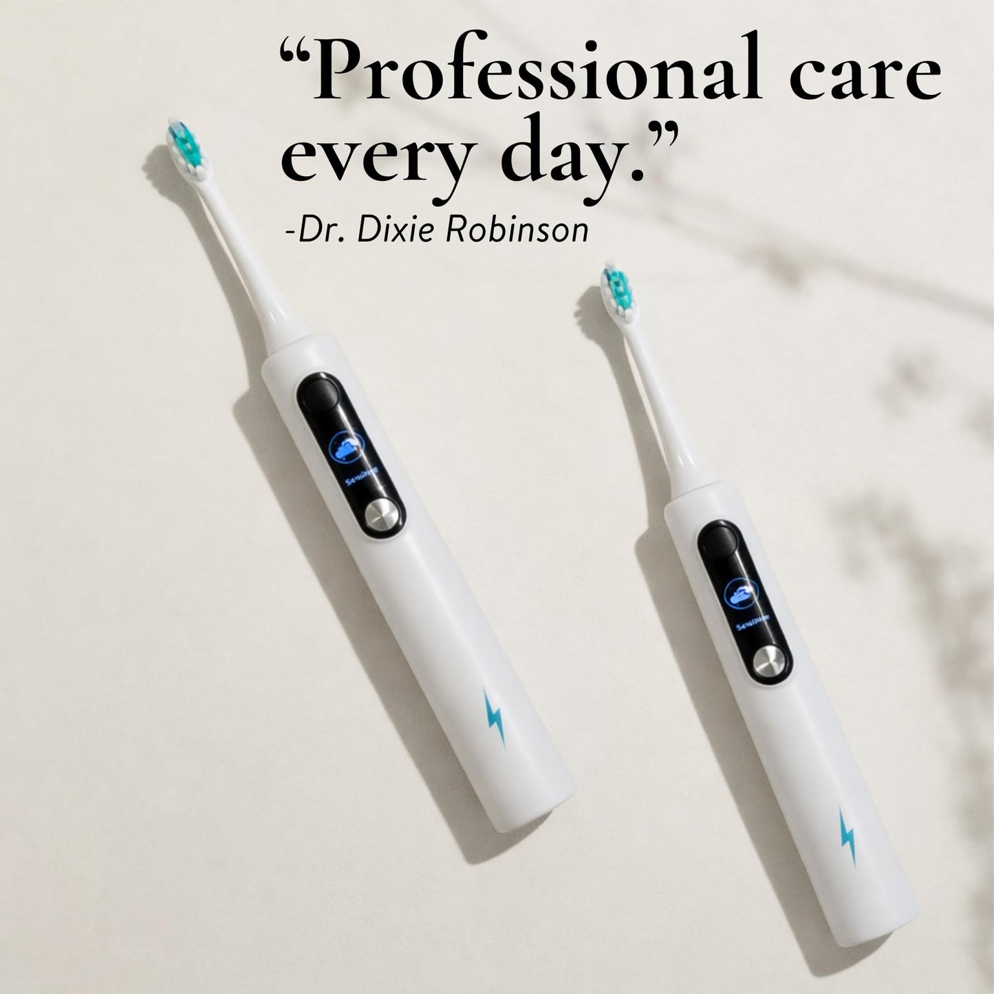 Blast Smile Care Electric Toothbrush with Tynex Bristles - Rechargeable Toothbrush with 30-Second Reminder & 2-Minute Smart Timer - IPX7 Waterproof Sonic Tooth Brush Includes 2 Tooth Brush Heads