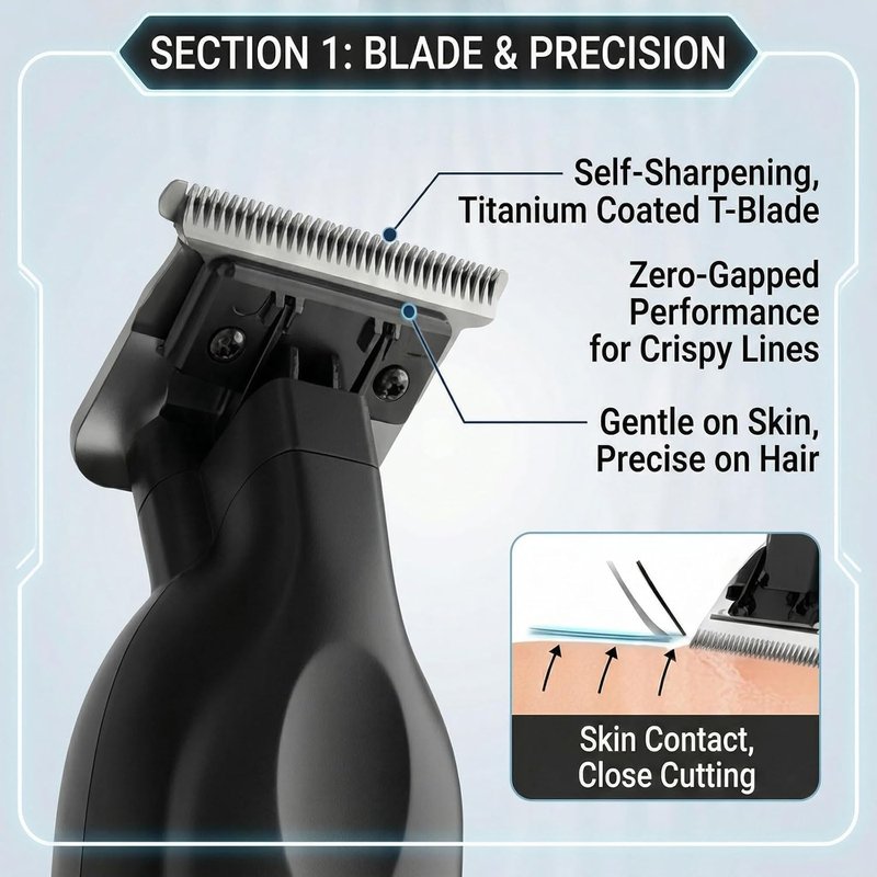 Hair Clipper Beard Trimmer for Men - Cordless Professional Cutting Kit | USB Rechargeable