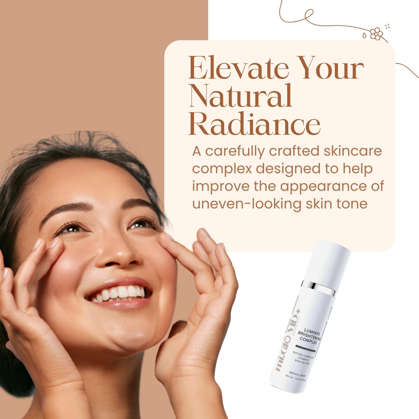 mi.Glo Skincare Luminyx Serum 1.8 oz – Vitamin E Face Serum with Niacinamide, Bakuchiol & Peptides | Beauty Face Care for Smooth-Looking Skin | Korean Skin Care Inspired
