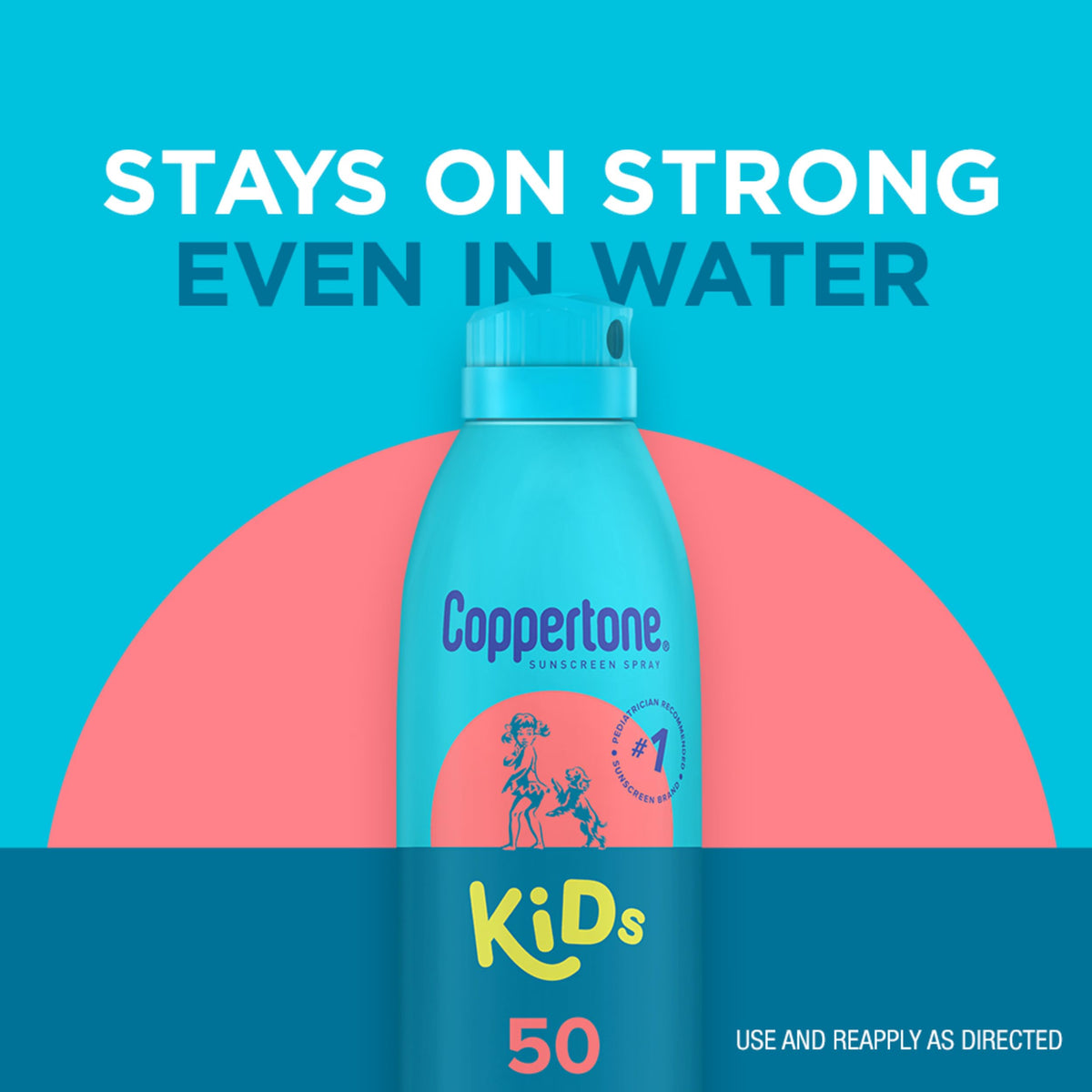 Coppertone Kids Sunscreen Spray SPF 50, Water Resistant Spray Sunscreen for Kids, Free From Oxybenzone, Octinoxate, PABA and Dyes, Pediatrician Recommended Sunblock, 5.5 Oz Can, Pack of 3