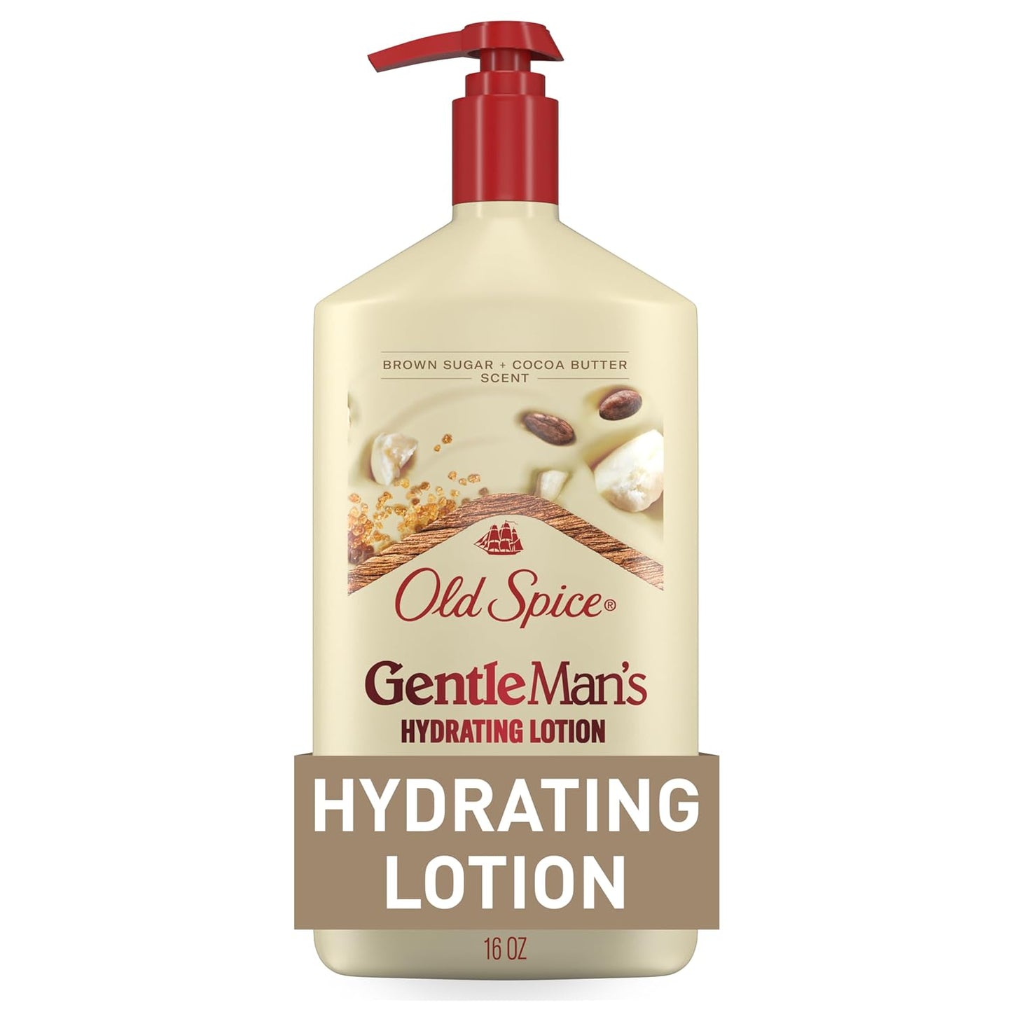 Old Spice Hand, Face & Body Lotion for Men - Lightweight Moisturizer with Vitamin B3 | 16 oz, Brown Sugar & Cocoa Butter Scent