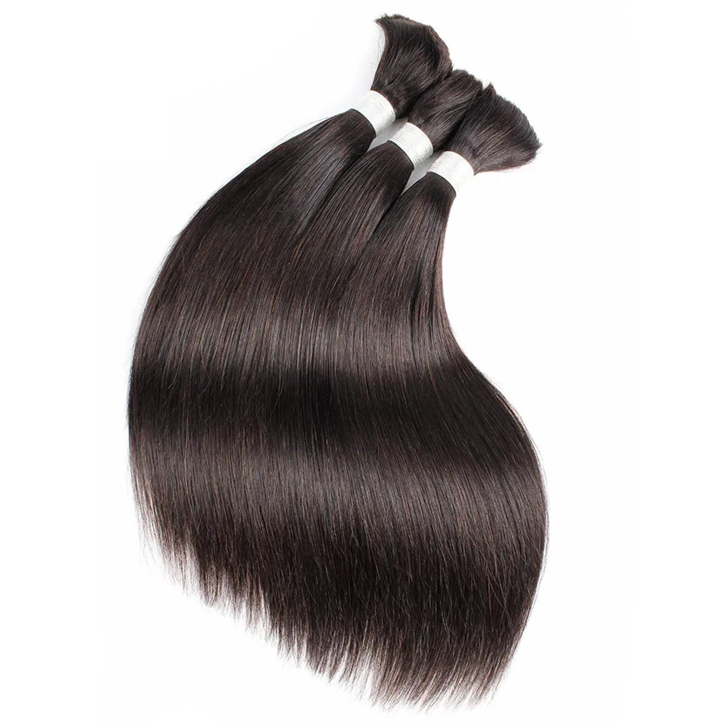 Human Braiding Hair for Boho Braids 20inch Straight Bulk Human Hair Extensions for Braiding No Weft Human Hair for Black Woman （1 Bundle 100g Natural Black）