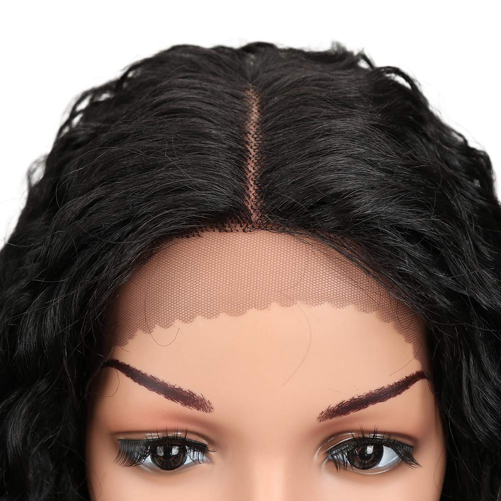 Joedir Ombre Blonde Lace Front Wig | 24" Long Curly Synthetic Hair for Black Women - 130% Density