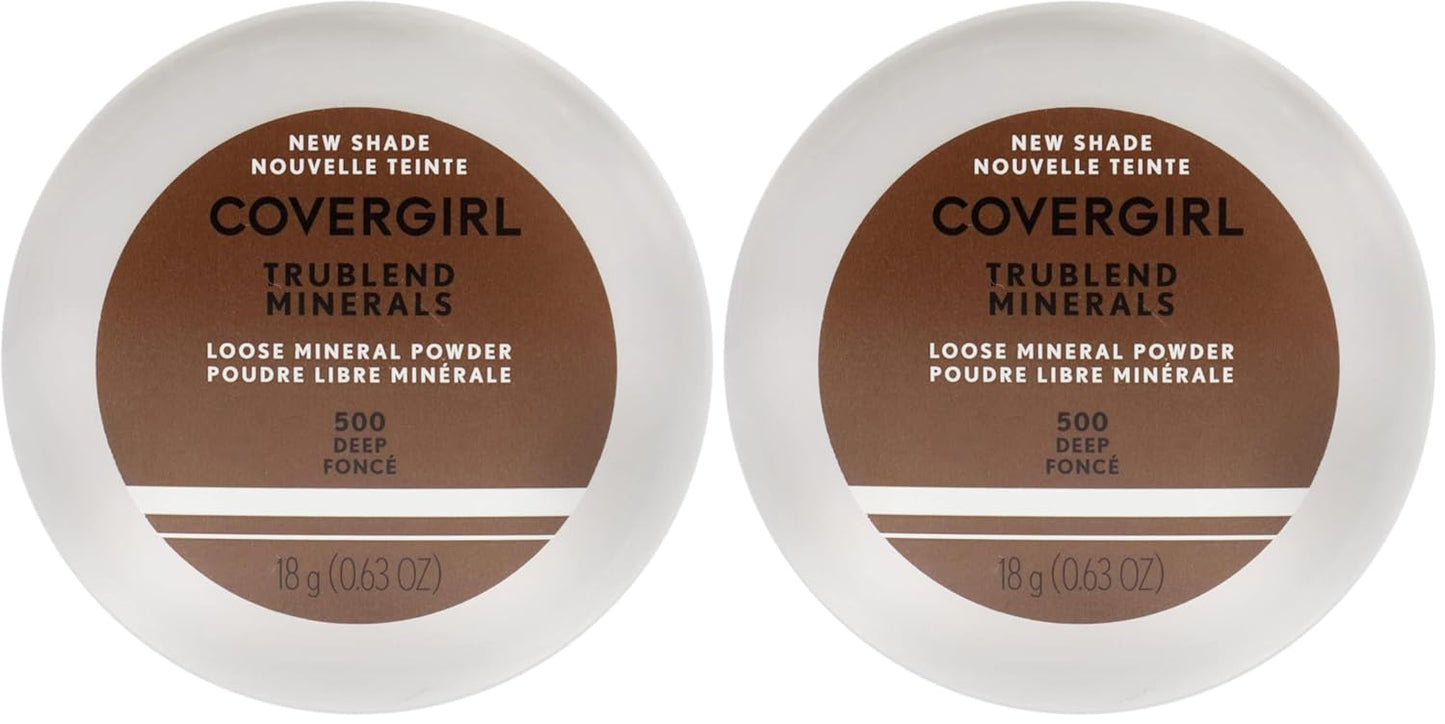 COVERGIRL TruBlend Loose Mineral Powder - Deep Shade | Lightweight, Flawless Finish (Pack of 2)