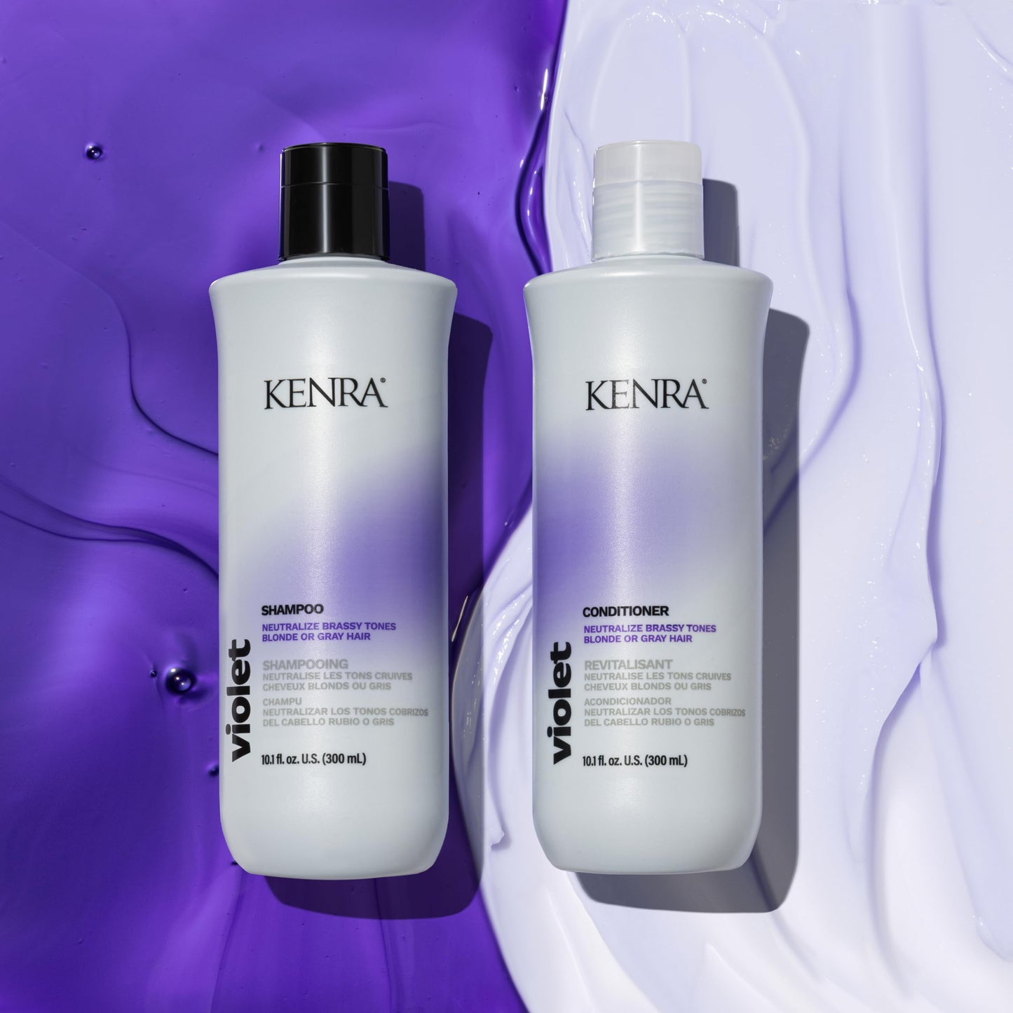 Kenra Professional Violet Conditioner | Eliminates Brassy Tones | Purple Pigment + Deposit | Neutralizes Yellow | Moisturizes Processed Hair | Enhances Vibrancy of Blonde or Gray Hair | Color Safe