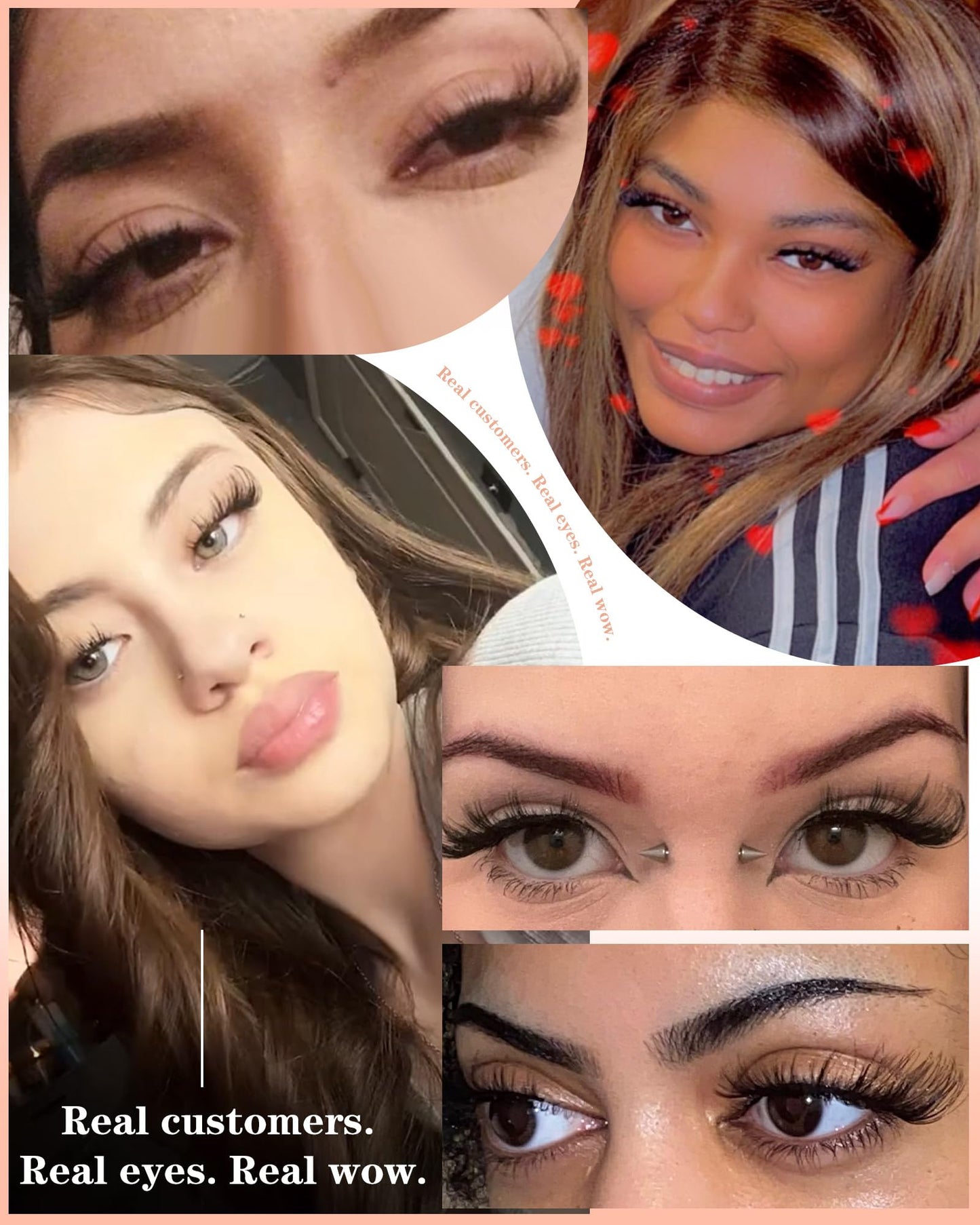 False Eyelashes Wispy Lashes Strip Fake Eyelashes Cat Eye Lashes Mink Fluffy Dramatic Fox Eye Lashes with Long Tail Thick Volume False Lashes 7 Pairs by ALICROWN