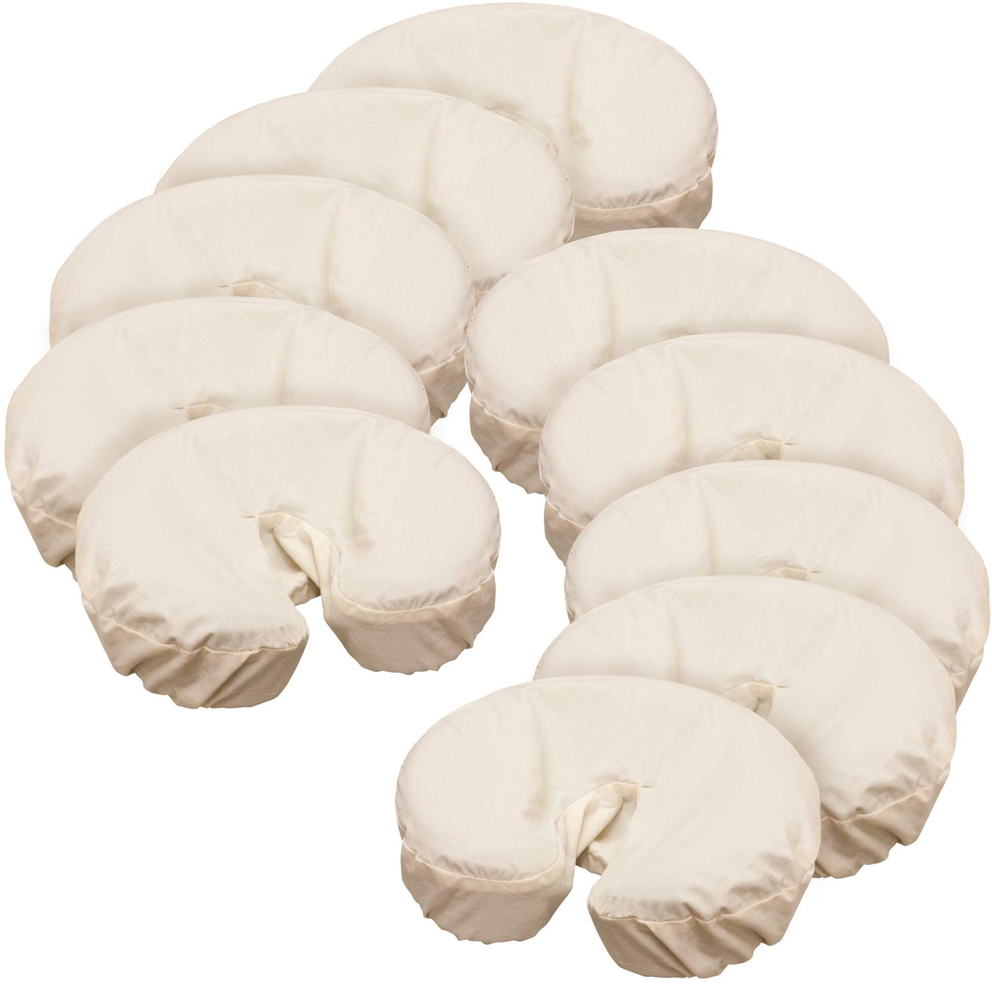 Arcadia™ Organic Cotton Percale Face Cradle Covers for Massage Tables & Chairs (10 Pack) - Soft, Durable, Eco-Friendly Organic Cotton Face Rest Covers Your Clients Will Love