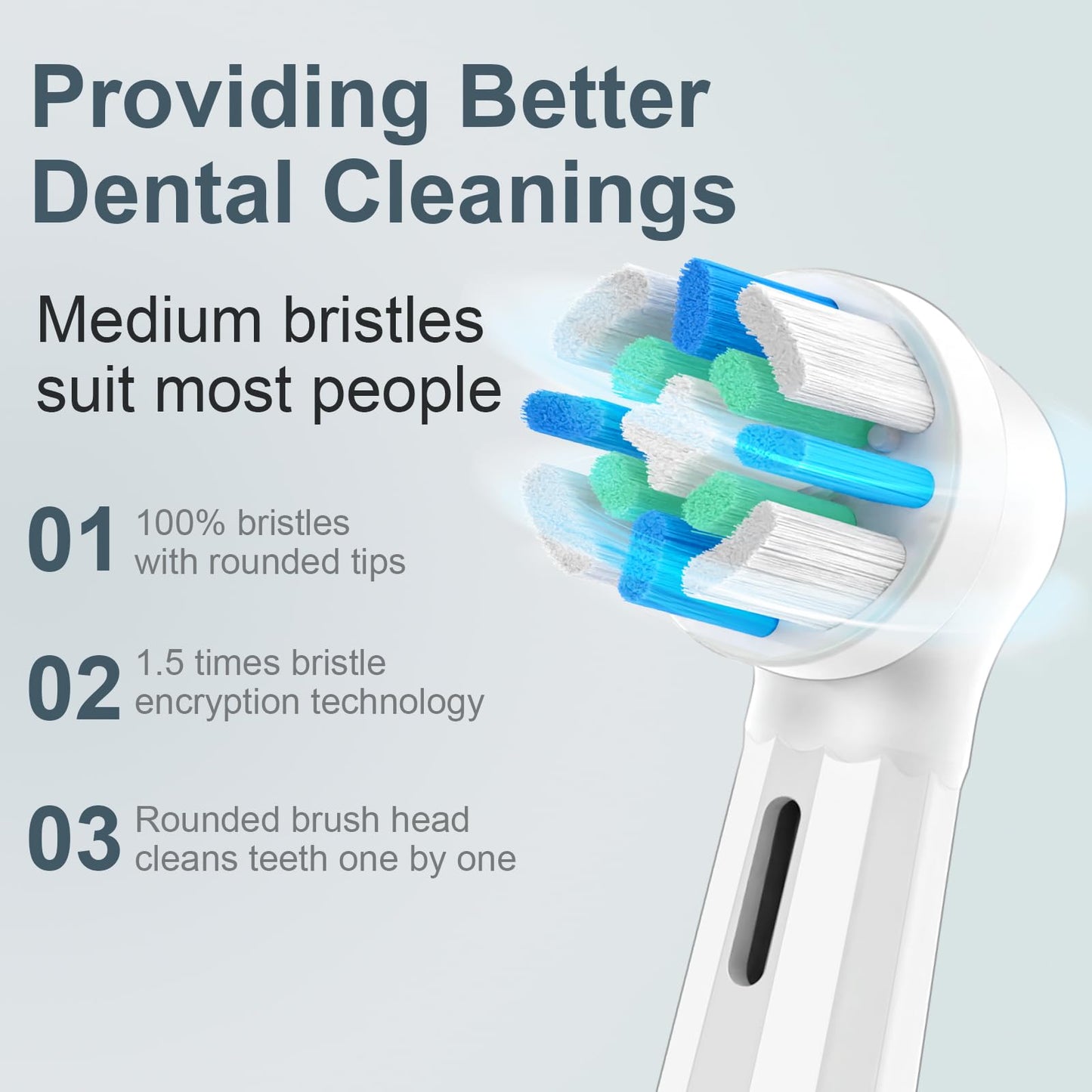 12 Pcs IO Replacement Heads Compatible with Oral B IO 2/3/4/5/6/7/8/9/10/Deep Clean Series Electric Toothbrushes, Medium Softness Brush Heads Compatible with Oral B iO (White)
