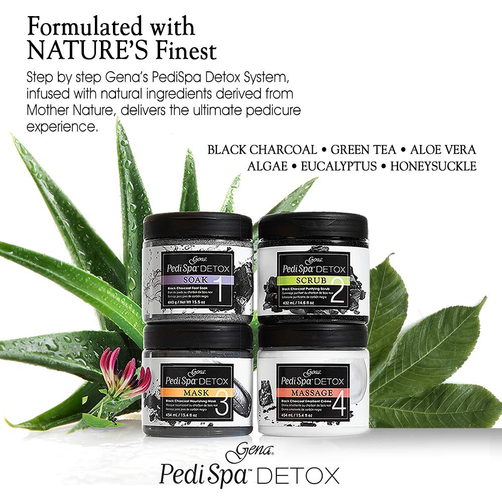 Gena Pedispa Detox Charcoal Intro Kit, 4 Ounce