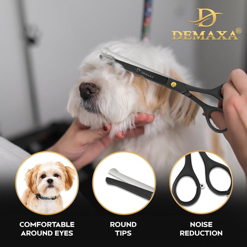 6.5 inch Kids Hair Cutting Scissors Kit – Baby & Toddler Haircut Set with Safety Scissors & Clippers – Hair Shears for Kids, Children, Women, Men – Barber Shears kids haircut cape