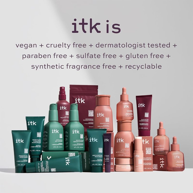 ITK Skincare 2-Part Face Serum Set | Brightening Vitamin C & Bakuchiol for Dark Spots & Fine Lines