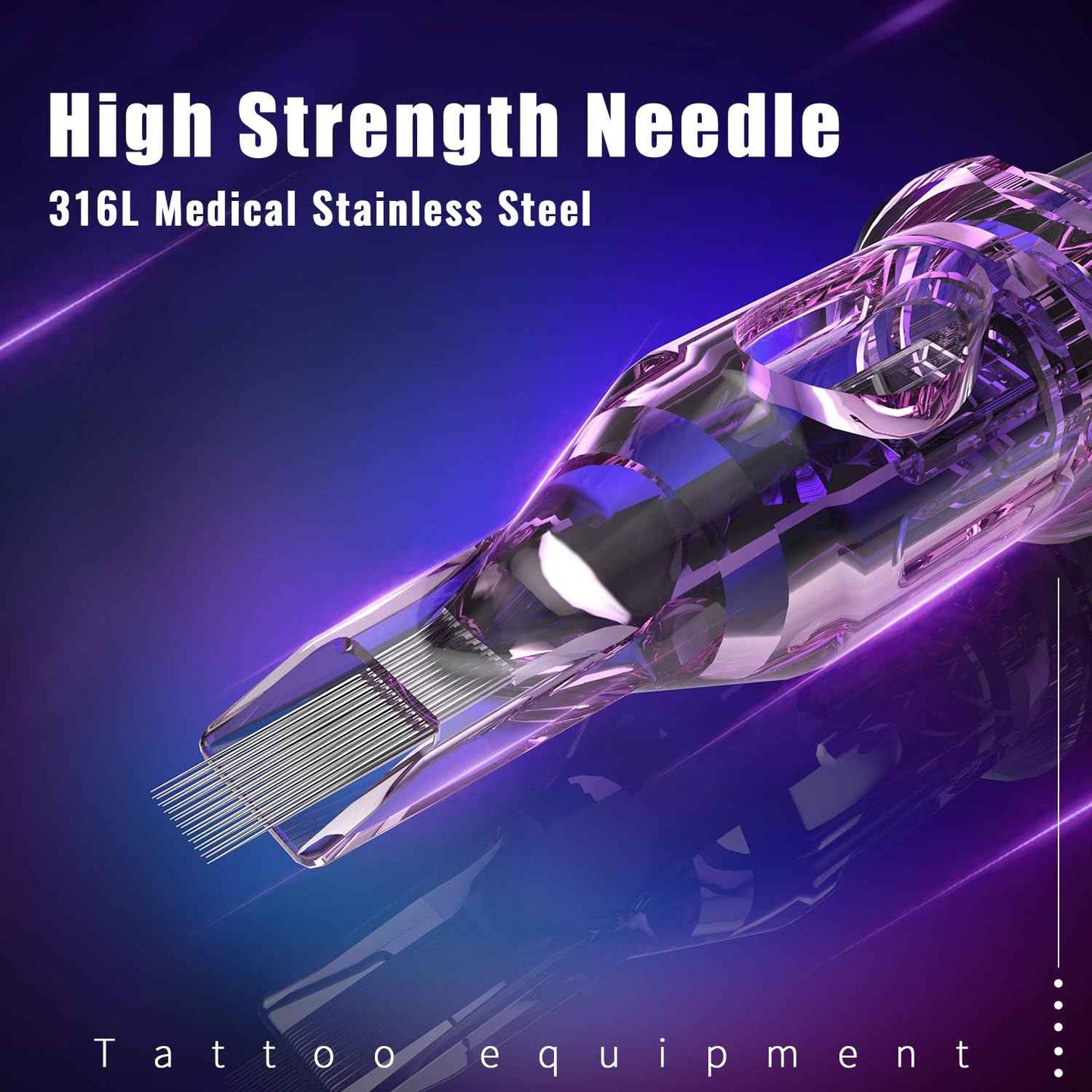 OFEYLE Tattoo Cartridge Needles 50PCS Assorted Mixed Size Round Liner Shader Magnum 3RL 5RL 7RL 9RL 5RS 7RS 9RS 9RM 11RM 7M1 Disposable Tattoo Needles with Membrane for Rotary Tattoo Machine Pen Gun