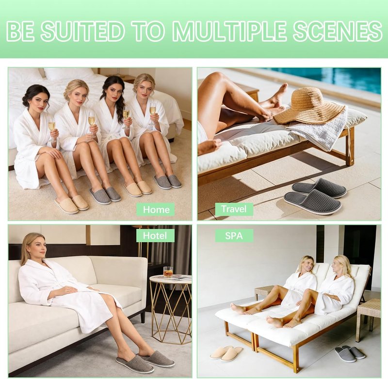 Disposable Guest Slippers - Washable & Reusable Indoor Footwear for Men & Women | Perfect for Hotels & Homes