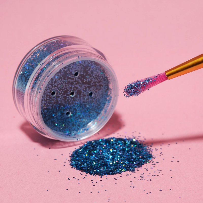 Holographic Glitter Shakers by Moon Glitter – 100% Cosmetic Glitter for Face, Body, Nails, Hair and Lips - 0.17oz - Set of 5 colours