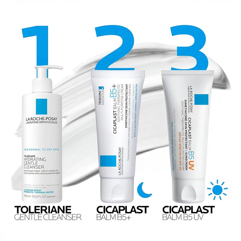 La Roche-Posay Cicaplast Balm B5 - Skin Barrier Repair Cream with Centella Asiatica & Shea Butter | Multi-Purpose Healing Ointment for Dry Skin