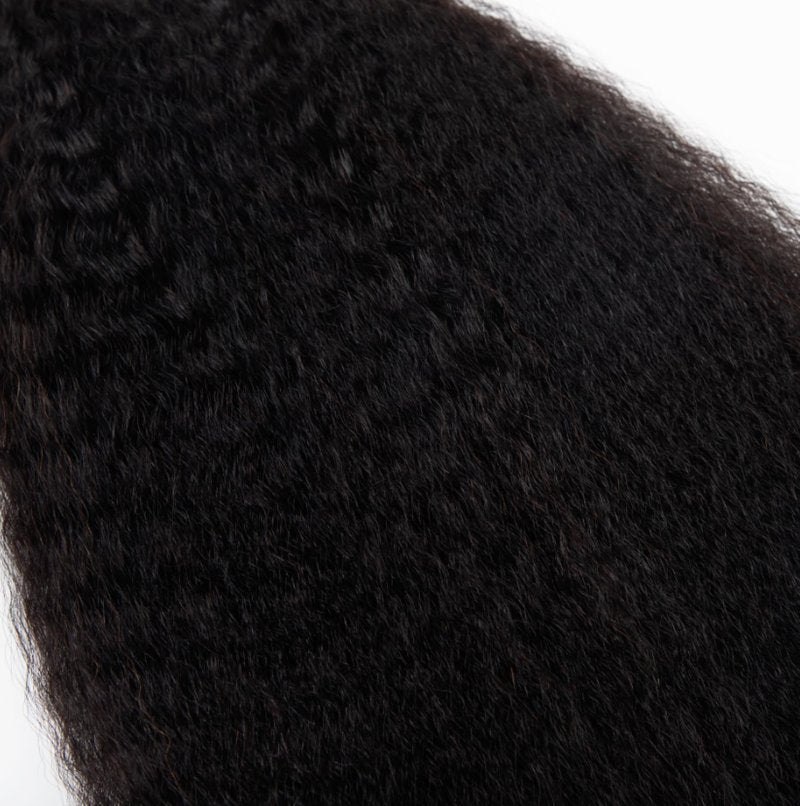 Kinky Straight Human Braiding Hair No Weft 100g (1Pack-4PCS) Yaki Straight Bulk Human Hair For Bohe Braids Micro Braiding Hair For Boho Braids (Kinky Straight（Natural Black）, 14 Inch)