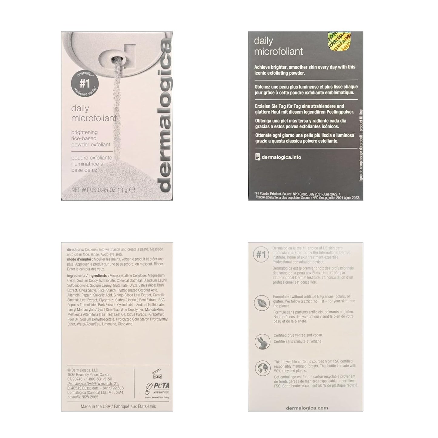 Dermalogica Daily Microfoliant - Face Exfoliator Powder with Salicylic Acid & Papaya Enzyme | Brighter, Smoother Skin
