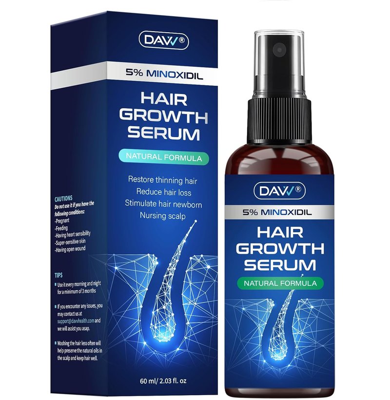 Minoxidil Hair Growth Serum for Men & Women - Extra Strength Biotin & Rosemary Formula | 60ML