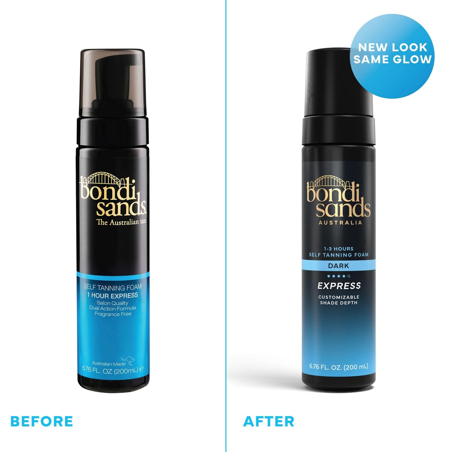 Bondi Sands 1 Hour Express Self Tanning Foam, Lightweight, Fragrance Free Self-Tanner for an Even, Streak-Free Tan, 6.76 fl oz