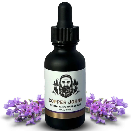 Copper Johns Revitalizing Hair Serum – Hair Growth & Thickening Serum with Sea Minerals – Anti-Frizz Formula for Dry, Damaged Strands, Best Scalp Moisturizer for Men & Women – Lavender, 1 oz.