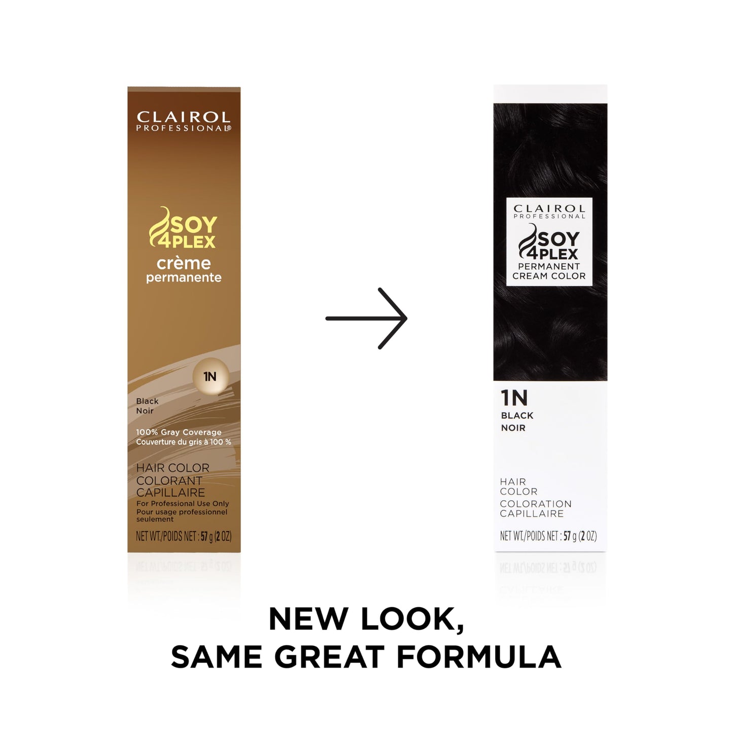 Clairol Professional Crème Permanente, 1n Black, 2 oz. - Packaging May Vary