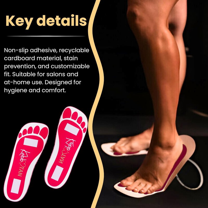 Disposable Spray Tan Feet Pads - 120 Pairs (240 Feet) Non-Slip & Comfortable for Home or Salon Use | Hygienic Ultra Bronzing