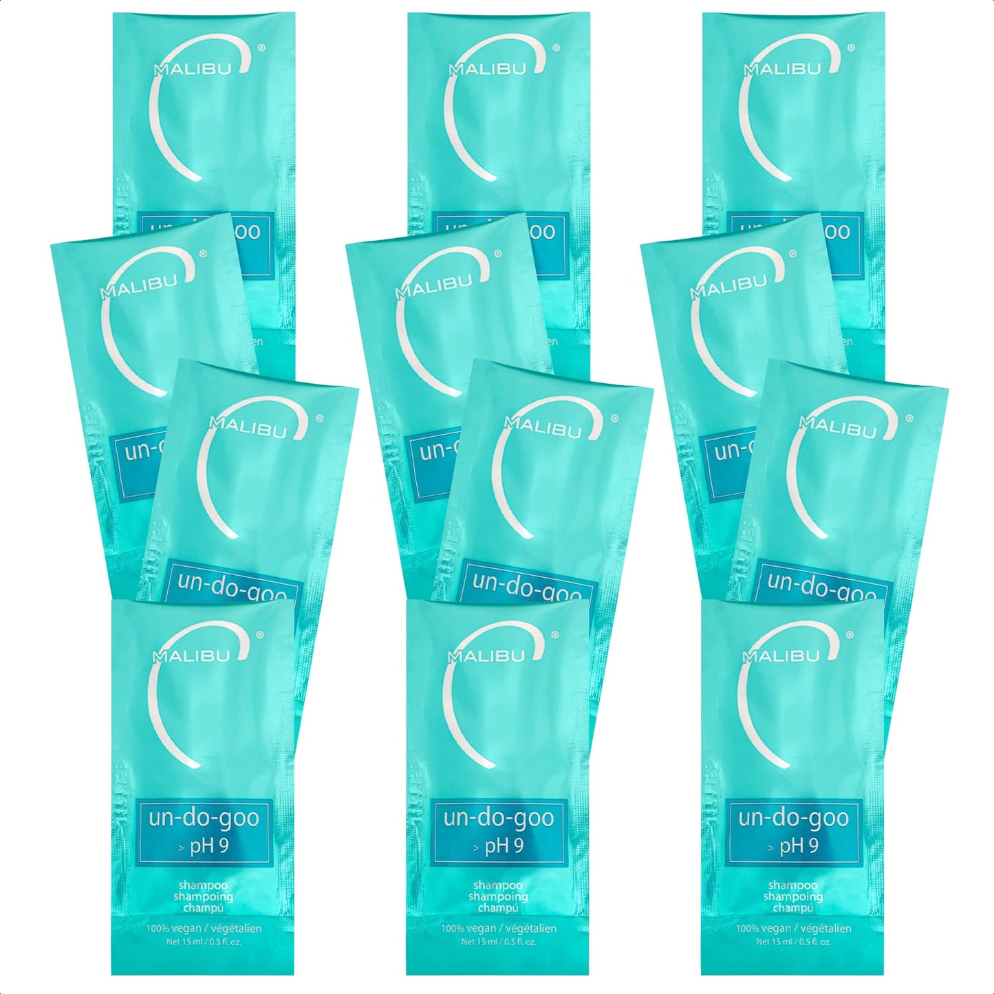 Malibu C Un-Do-Goo Clarifying Shampoo - Removes Product Build Up and Resins from Hair - Shine Restoring, Sulfate-Free Cleanser (12 Packets)