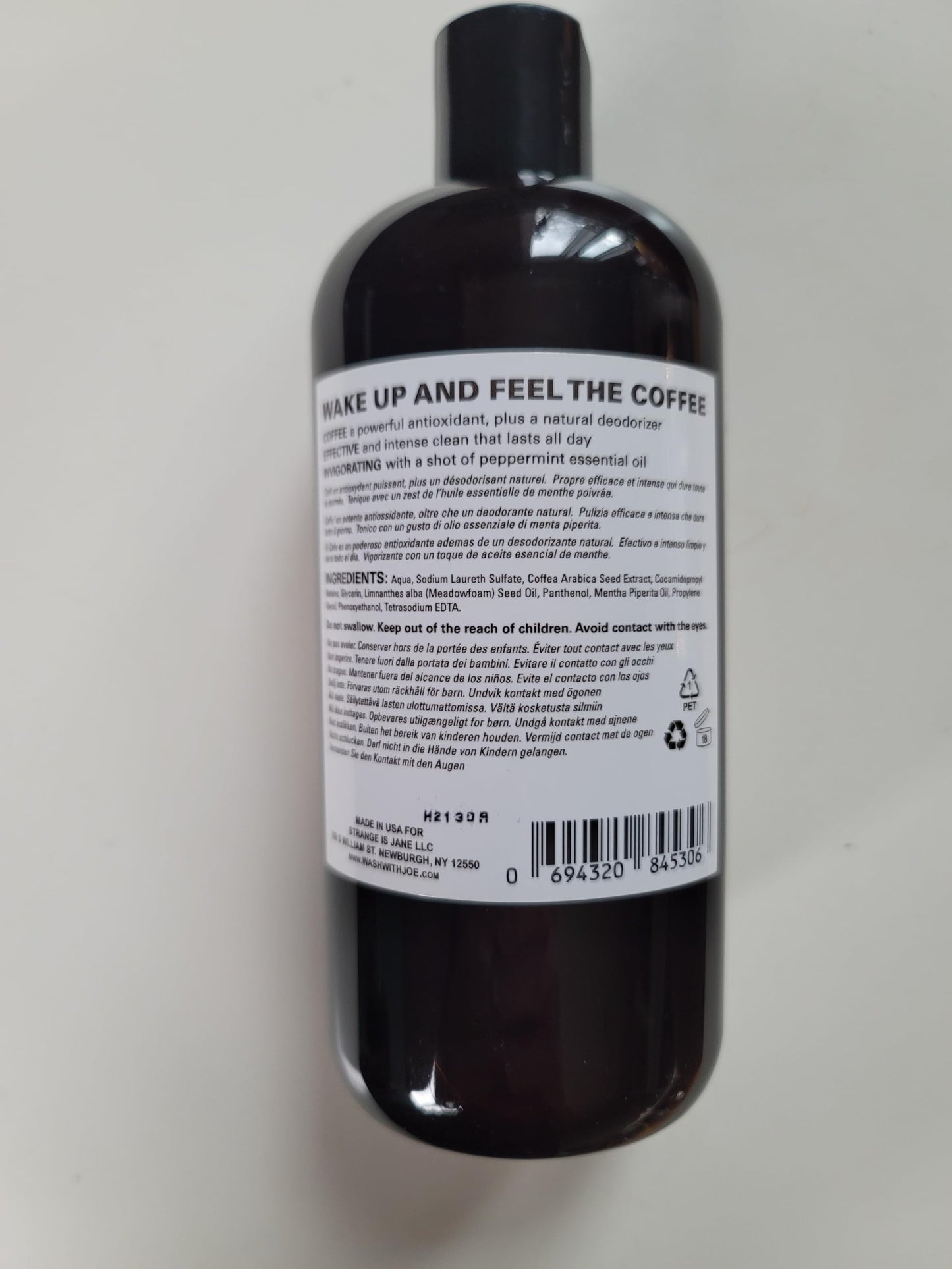 CoffeeMint - Coffee and Peppermint Body Wash for Women & Men - Vegan Body Wash, Paraben Free Body wash, Cruelty Free body Wash, (16 oz) - by Wash with Joe
