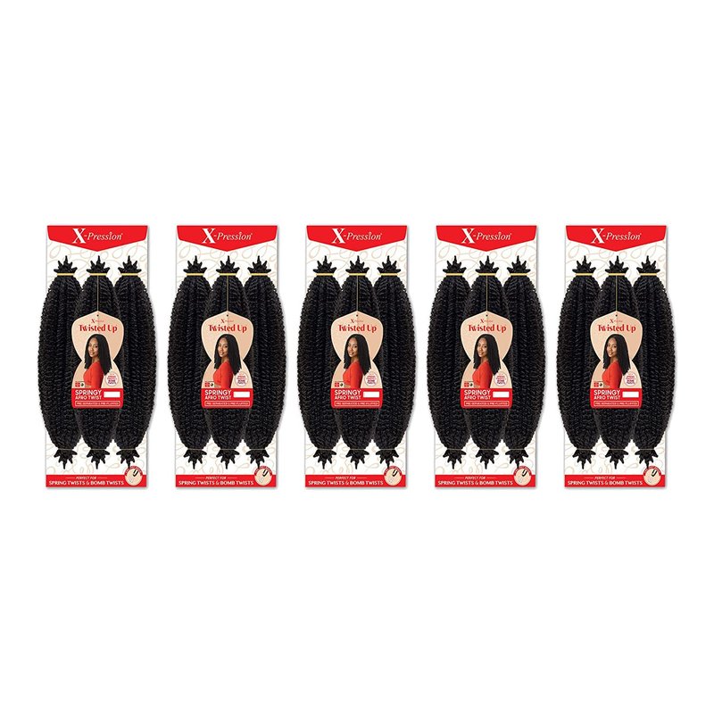 Outre Crochet Braids X-Pression Twisted Up 3X Springy Afro Twist 16" (5-Pack, 1)
