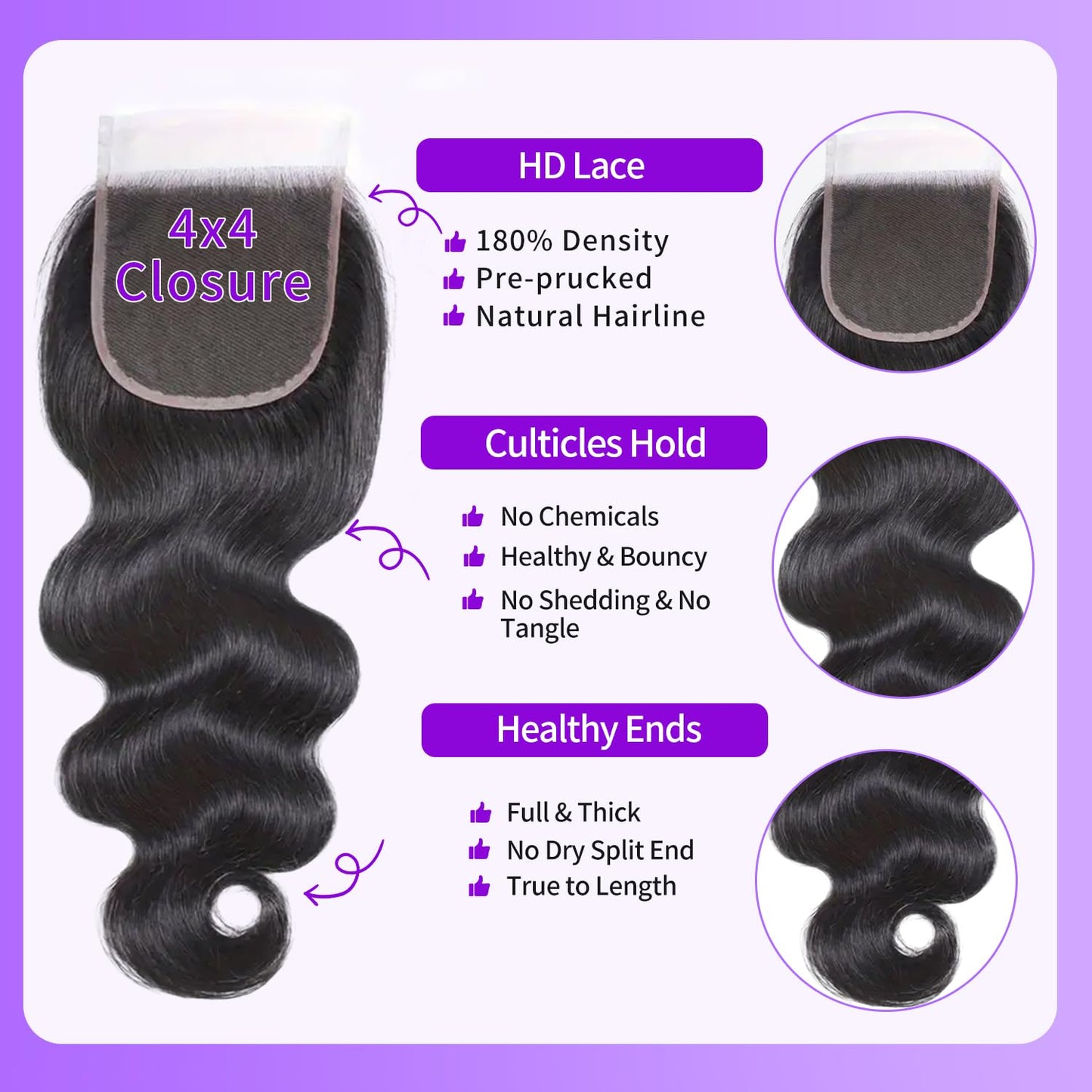 Lace Frontal Closure Deep Wave 13x4 Frontal HD Lace 14 Inch Brazilian Curly Virgin Human Hair Extensions Pre Plucked with Baby Hair Natural Black