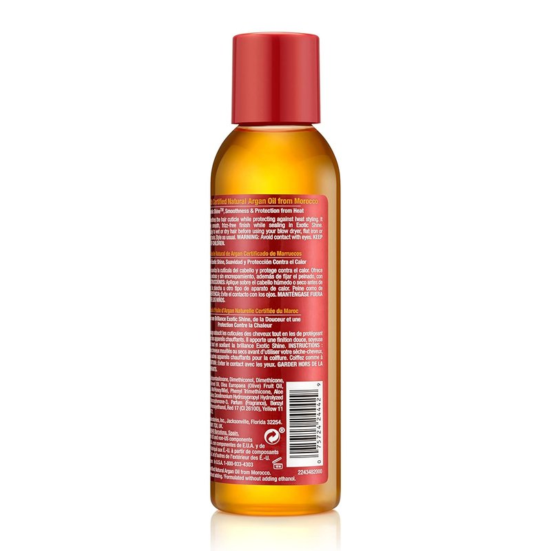 Creme of Nature Heat Protector | Smooth & Shine Polisher with Argan Oil - Protects Hair Up to 450°F, 4 fl oz