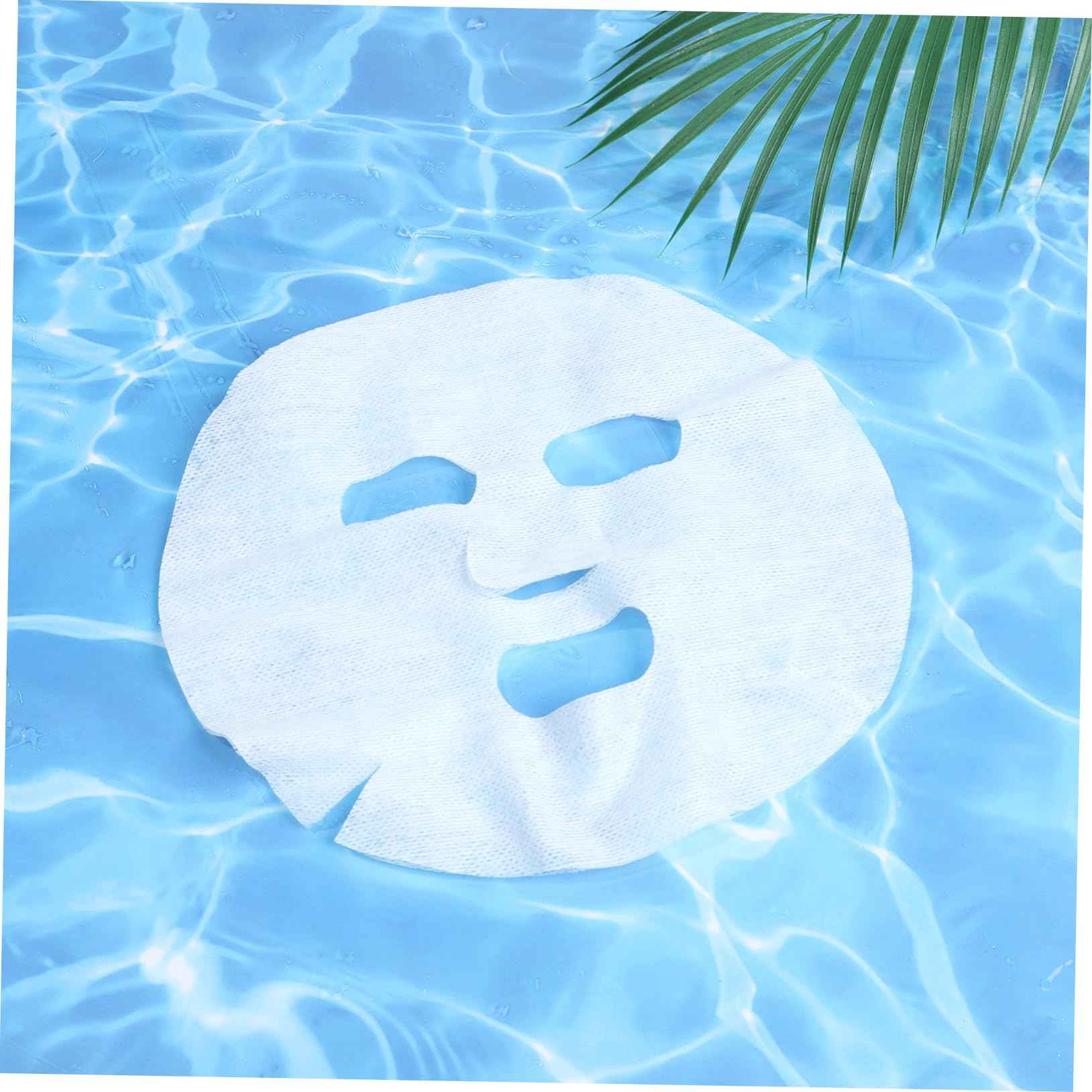 FRCOLOR 100 Pcs Enlarged Cotton Facial Mask Sheets DIY Cosmetic Face Skin Care Mask