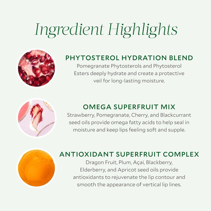 Tata Harper 3-in-1 Hydrating Lip Treatment - Nourishing, Natural Formula for Soft, Plump Lips | 0.5 oz