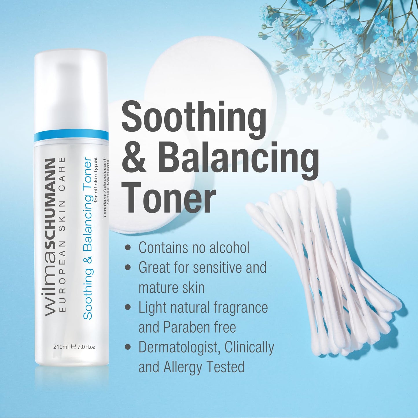 Wilma Schumann Hydrating Toner for Face, Soothing & Balancing Skin Toner, 7 oz