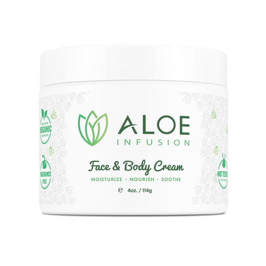 Aloe Infusion Aloe Vera Face & Body Cream – 4 Ounce