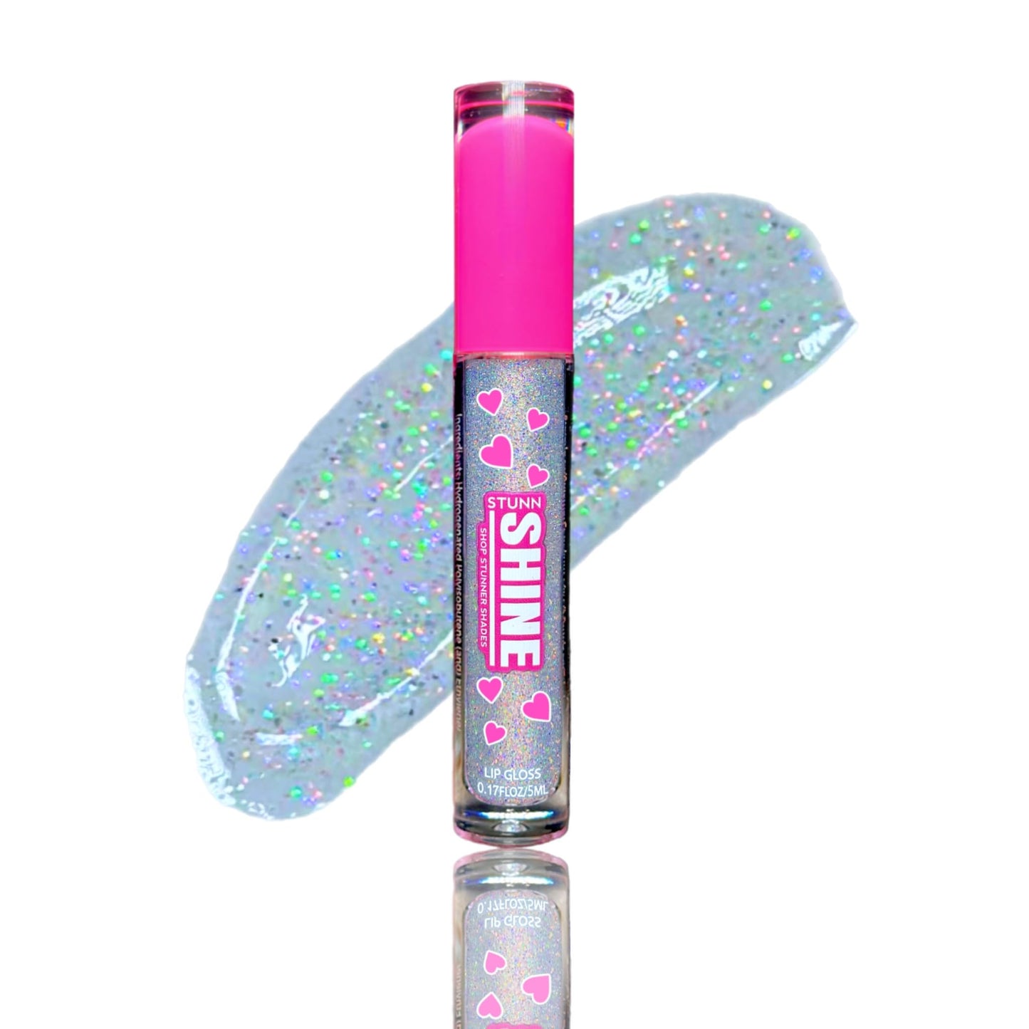 Shop Stunner Shades | Stunn Shine, Glittery Holographic Lip Gloss For A Sparkly Finish, Infused With Coconut Oil, Vegan & Cruelty-free, (Glittery Clear, 0.15 Fl Oz)